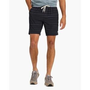 Vuori Kore Shorts in Black Shibori Stripe